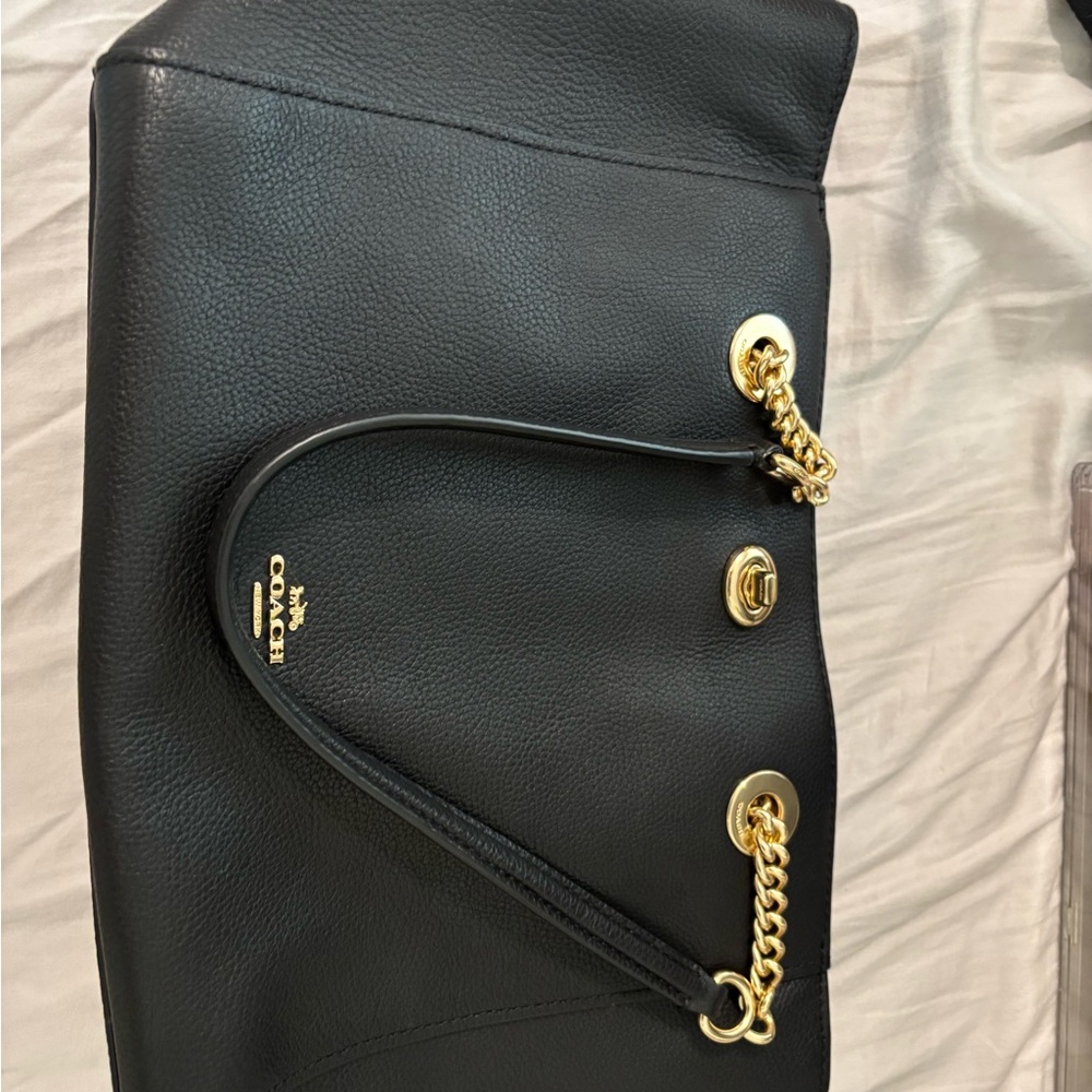 Coach Black Leather Shoulder Bag